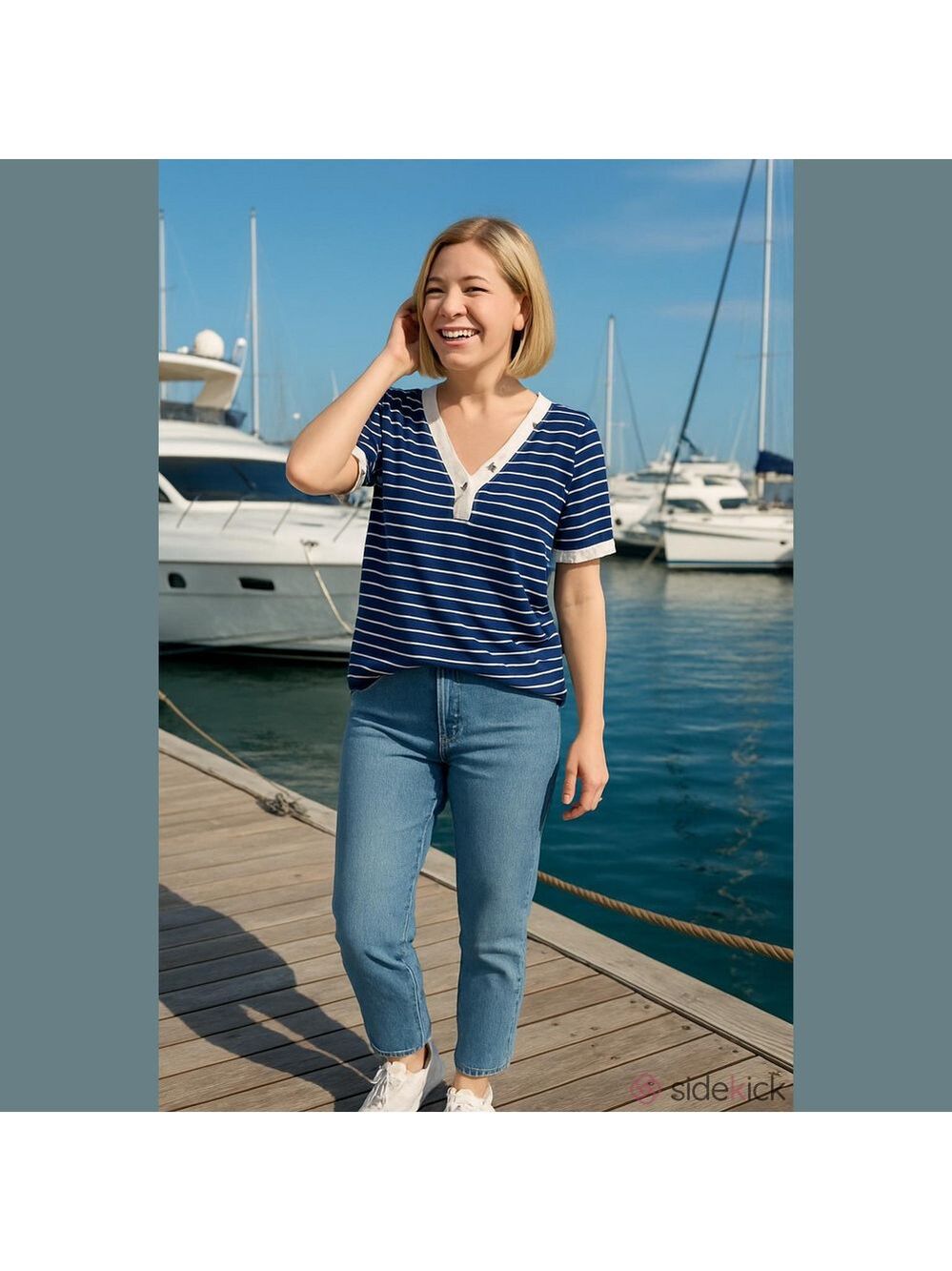 Draper James Striped Tee Plus Size 1X NWOT